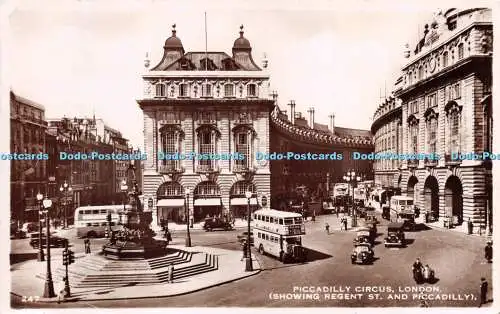 R269124 247 Piccadilly Circus London Showing Regent St and Piccadilly RP 1949