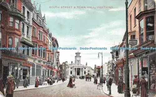 R274548 South Street and Town Hall Worthing The Star Serie G D und D L 1909