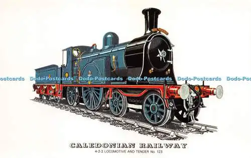 R273211 Caledonian Railways 4 2 2 Lokomotive und Tender Nr 123 Nr 39 Bridgnorth