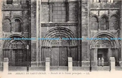 R274799 116 Abbaye de Saint Denis Portails de la Facade principale LL Levy Fils