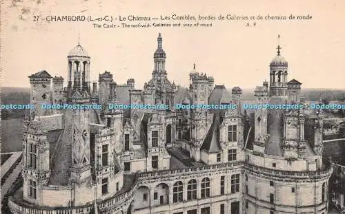 R274897 27 Chambord L et C Le Chateau Les Combles bordes de Galeries et de chemi