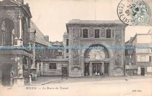 R272116 Rouen 216 La Bourse du Travail ND Phot 23 9 05 Carte Postale