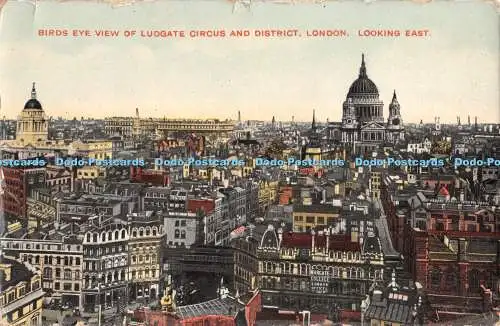 R272342 Vogelperspektive auf Ludgate Circus und District London mit Blick nach Osten der St