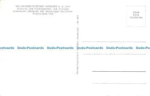 R272465 Universitätsstadt Marburg und Lahn 355 G Dahn Nr 810