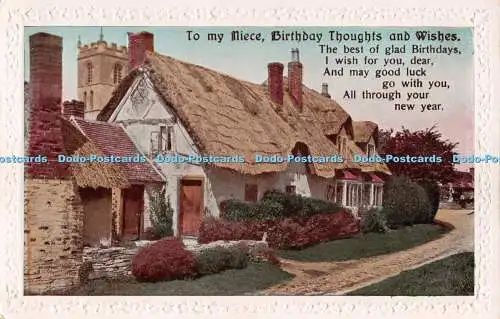 R272571 An meine Nichte Geburtstag Gedanken und Wünsche 2006 Postkarte RP 1932