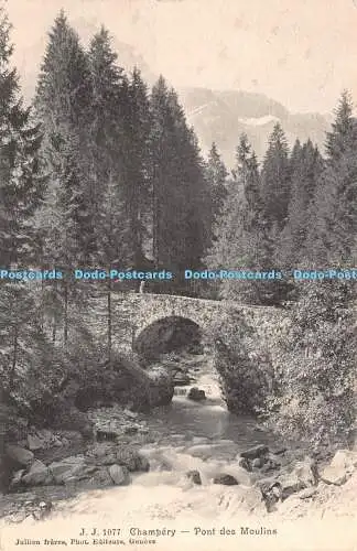 R270218 J J 1077 Champery Pont des Moulins Jullien freres 1908