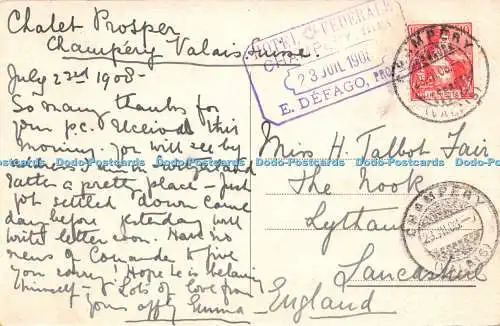 R270218 J J 1077 Champery Pont des Moulins Jullien freres 1908