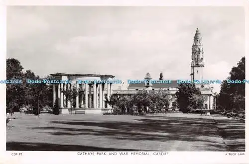 R273900 Cathays Park And War Memorial Cardiff Tuck No 22 RP