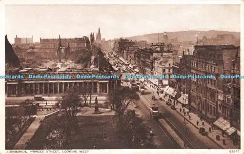 R275584 Edinburgh Princes Street Looking West 63942 Photochrom