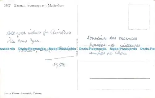 R270776 3407 Zermatt Sunnegga mit Matterhorn Perren Barberini