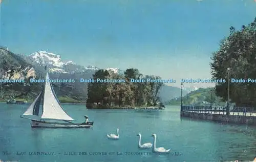 R274402 Lac d Annecy l Ile Des Cygnes Et La Tournette LL 1917