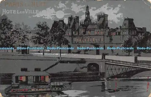 R274532 Paris la Nuit Hotel de Ville J C Paris