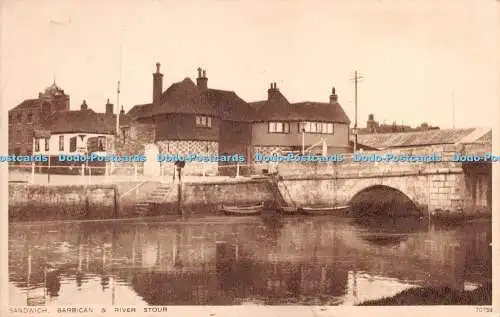 R276357 Sandwich Barbican and River Stour 70759 Photochrom