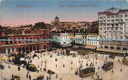 R276383 Bruxelles Place Rogier et Palace Hotel N Sch Br Ed Rogier Platz und Pala