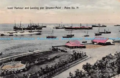 R277949 Inner Harbour And Landing Pier Steamer Point Aden No 14 Britania Hotel