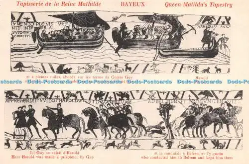 R276584 Königin Matildas Wandteppich Bayeux Lovys Bauer Boote Pferde