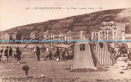 R278109 Boulogne Sur Mer La Plage A Maree Haute LL No 438 Levy Et Neurdein Reuni