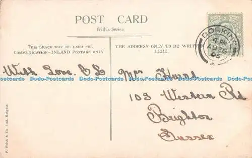 R278530 Dorking Chart Lane F Frith Postkarte 1905