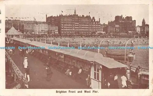 R278851 Brighton Front und West Pier Postkarte