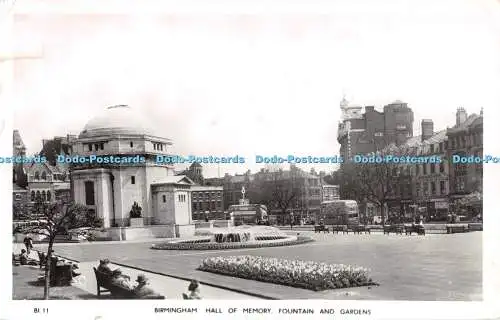 R277368 Birmingham Hall Of Memory Fountain And Gardens RP Masons Alpha No 11 196