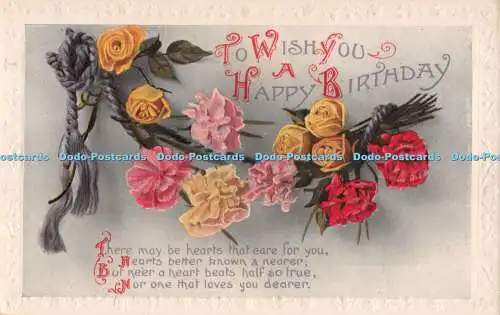 R278896 To Wish You a Happy Birthday Blumen W und K Serie Nr 5528