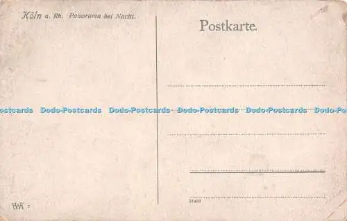 R282337 Köln a Rh Panorama bei Nacht HWK 7