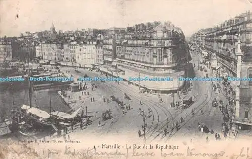 R277579 Marseille La Rue De La Republique Phototypie E Lacour No 1 1905