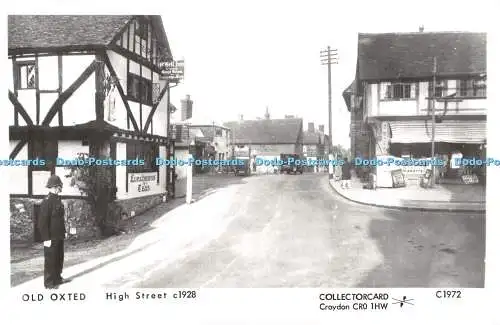 R279087 Old Oxted High Street Collectorcard C 1972 1928