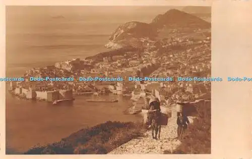 R277688 Dubrovnik Bay Mountains Town People House