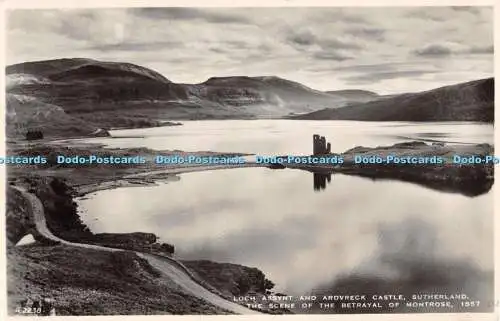 R283882 Loch Assynt And Ardvreck Castle Sutherland The Scene Of The Betrayal Of