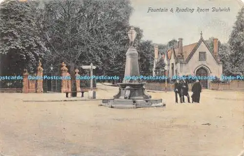 R281221 Brunnen und Lesesaal Dulwich Harold Norman Herne Hill S E 1907