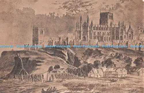 R279653 Whitby Abbey and Church before the Suppression the Monasteries Mrs John