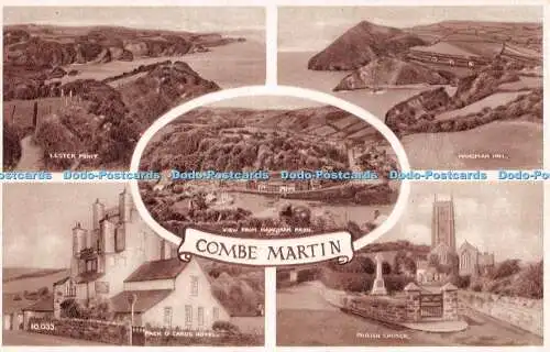 R283020 Combe Martin Lester Point Hangman Hill Parish Church Pack O Karten Hotel
