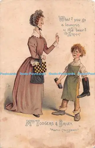 R285431 Mrs Todgers and Bailey What You go a tieferge das Bier Martin Chuzzlewit