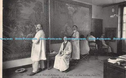 R281365 39 Manufaceure de Tapis dAubusson J Schenk 12 Rue Gaillon Paris Atelier