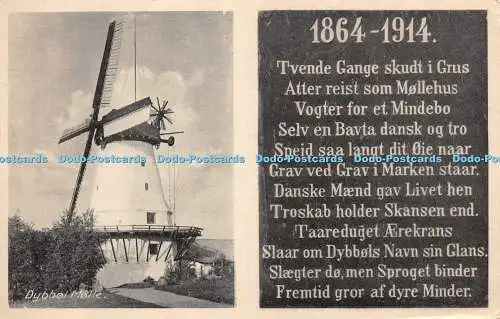 R281408 Dybbol Molle 1864 1914 Tvende Gang skudt i Grus Atterreist som Mollehu