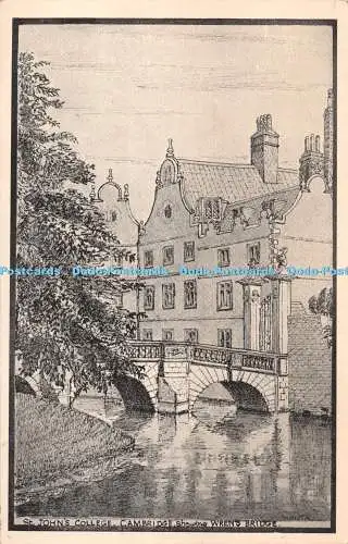 R284319 St John College Cambridge zeigt Wrens Bridge R I Severs 1950