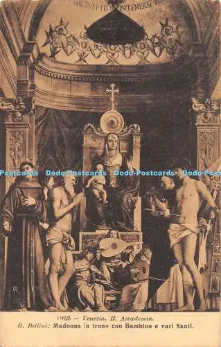 R285654 Venezia R Academia Madonna in trono con Bambino e vari Santi G Bellini