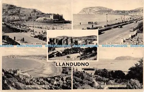 R283282 Llandudno Photochrom Postkarte Mehrfachansicht