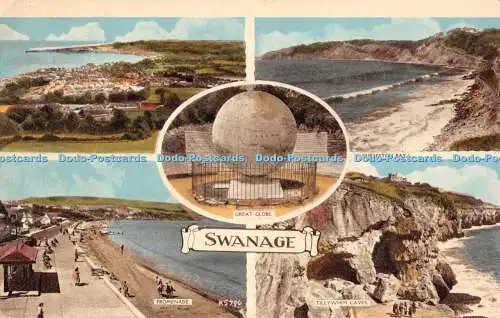 R283286 Swanage Harvey Barton Postkarte Mehrfachansicht