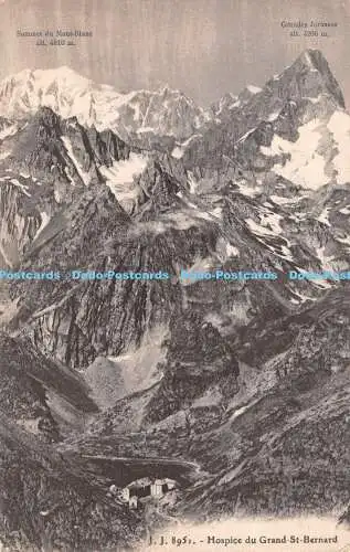 R285669 Hospice du Grand St Bernard Sommet du Mont Blanc Grandes Jorasses J J 89