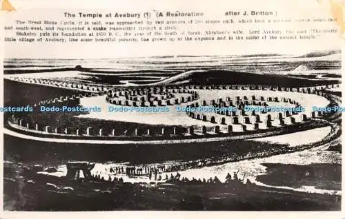 R281760 The Temple at Avebury 1 A Restoration after J Britton The Great Stone Ci