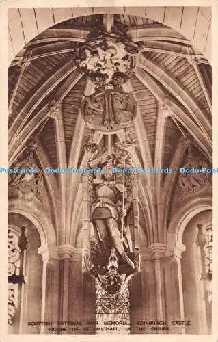 R284830 Edinburgh Castle Scottish National War Memorial Figure of St Michel In t