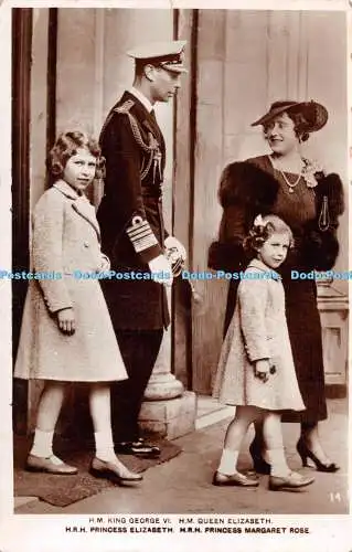 R287274 H M King George VI H M Queen Elizabeth H R H Princess Elizabeth H R H Pr
