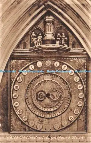 R287300 Wells Cathedral Lightfoots Clock Friths Series T W Phillips No 31340