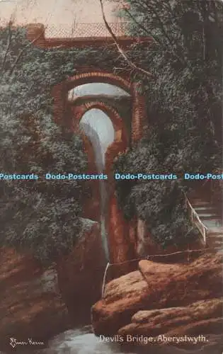 R287324 Elmer Keene Devils Bridge Aberystwyth Dennis Denniss Hand Coloured Bromi