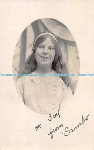 R287572 To Ivy from Sambo Woman Portrait Old Photography Postcard