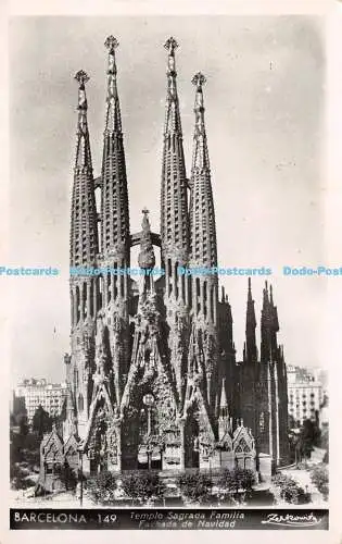 R288176 Barcelona 149 Templo Sagrada Familia Fachada de Navidad Zerkowitz