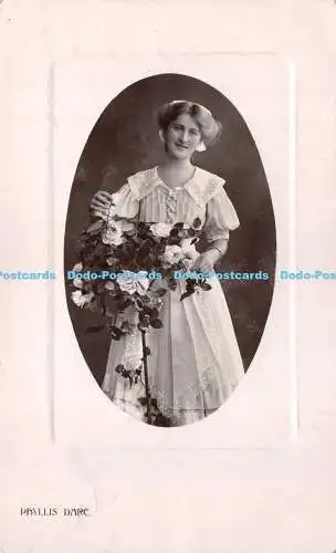 R288223 Phyllis Dare Flowers Rotary Photographic Plate Sunk Gem Series 1912