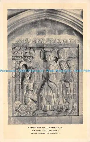 R288368 Chichester Kathedrale Sächsische Skulptur Jesus kommt nach Bethanien Tuck Nationa